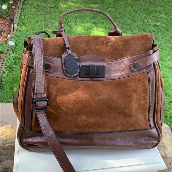 BCBG Handbags - BCBG Brown Suede Bag